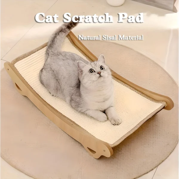 Cat Scratcher Lounge - Sisal Rope, Wear-Resistant, Cat Scratching Board.