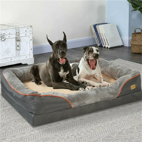 Jumbo Large Orthopedic Memory Foam Pet Sofa Bed- Couch Waterproof Removable Cover