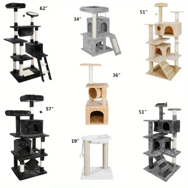 Multiple Sizes Cat Tree Tower Condo Furniture Scratch Post Tree