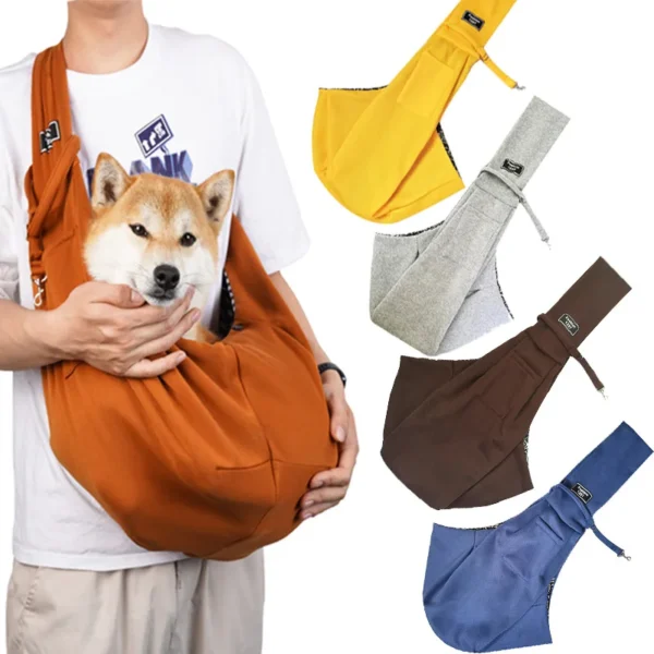 Cross body breathable dog folding pet bag, large capacity